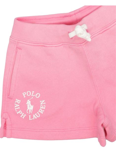 Shorts bambina rosa in cotone RALPH LAUREN | 312935292002/DEBROSA